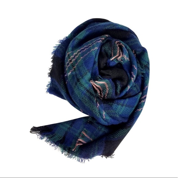 Jewel Plaid Scarf Hat Attack New York - Picture 2 of 3